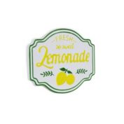 Contemporary Home Living 15.75" Yellow, Green, and White Decorative Maison Fresh Lemonade Metal Wall Sign