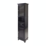 Winsome Alps Tall Modern Design Cabinet with Glass Door and Drawer