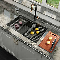Bath, Kitchen & Basic Workstation 30-inch Undermount Stainless Steel Kitchen Sink Single Bowl