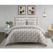 Chic Home Chrisley Duvet Cover Set Contemporary Watercolor Overlapping Rings Pattern Print Design Bed In A Bag Bedding - Sheets Pillowcases Pillow Shams Included - 7 Piece - Queen 90x90", Taupe