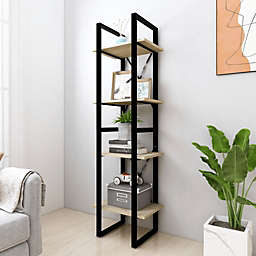 vidaXL 4-Tier Book Cabinet Sonoma Oak 15.7