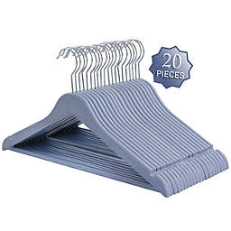 Elama Home 20 Piece Eco Friendly Coat Hangers in Blue