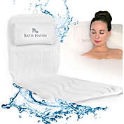 foam Tub Bolster For The Neck Nonslip Head Support With 8 Suction Cups White Wellness Relaxdays Bath Pillow Pack of 1 plastic 
