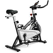 Costway-CA 30Lbs Fixed Training Bicycle with Monitor for Gym and Home