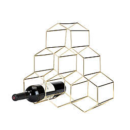 Viski Gold Geo Counter Top Wine Rack
