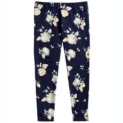 Epic Threads Big Girl&#39;s All Over Floral Print Legging -Blue Size M