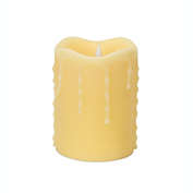 Melrose 5.25" Battery Operated Ivory Flameless LED Lighted Pillar Candle with Moving Flame