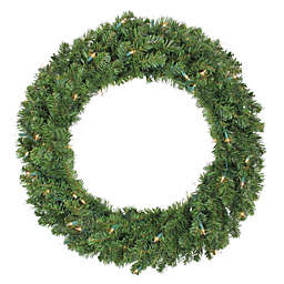 Northlight Pre-Lit Canadian Pine Artificial Christmas Wreath - 30-Inch, Clear Lights