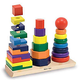 Melissa And Doug Classic Toy Wooden Geometric Stacker