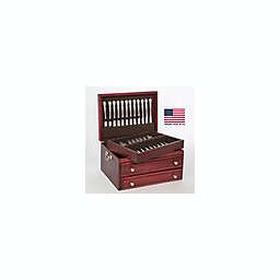 Presidential Super Flatware Chest, Solid American Hardwood with Rich Mahogany Finish