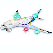 TotVelt Kids airplane A380 toy plane self driving bump & go Airbus - Contains Beautiful 3D Light and Jet engine - Changes Direction On Contact - For boys & girls age 3 - 8 years old Product Name