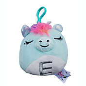 Scented Squishmallows Justice Exclusive Crystal the Unicorn Letter &quot;E&quot; Clip On Plush Toy