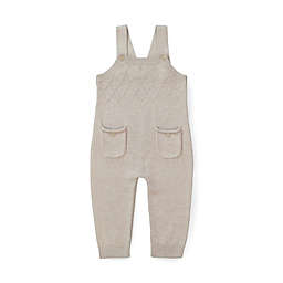 Hope & Henry Baby Lattice Sweater Jumpsuit (Light Taupe Heather, 6-12 Months)
