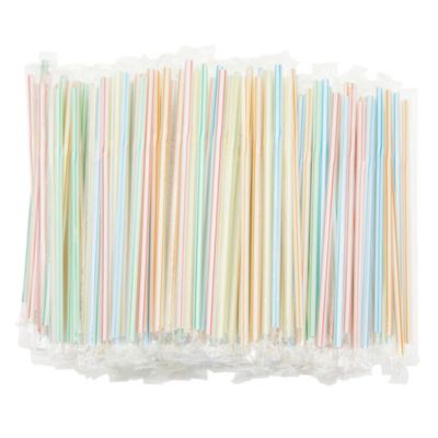 White Individually Wrapped for sale online CrystalWare Flexible Plastic Drinking Straws 
