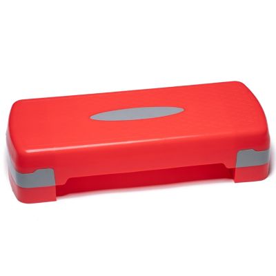 PRISP Adjustable Exercise Step Platform - 2 Levels (4''/6'') 26" Fitness Stepper for Aerobic Workouts