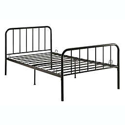 4D Concepts Modern Style Twin Metal Framing Bed in a Box - Black
