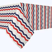 Fabric Textile Products, Inc. Rectangular Tablecloth, 100% Cotton, 52x84", Patriotic Chevron