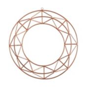 Nearly Natural Modern Decorative 16" Geometric Copper Wall Decor