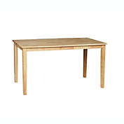 Pilaster Designs Tanya Shaker 54" Rectangular Kitchen Dining Table, Natural Oak Wood