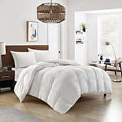 NY&C Home Halsey Comforter Box Stitched Design Lightweight Down Alternative Filling, Twin, White