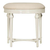 Hillsdale Furniture Cape May Backless Metal Vanity Stool, Matte White