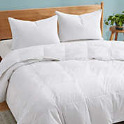Unikome Ultra Soft Breathable Lightweight 75% White Down Comforter in White, Oversized Summer Blanekt, Full/Queen