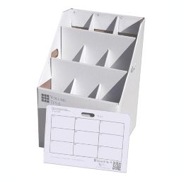 AOS Upright Rolled File Storage - White - 9 Slots