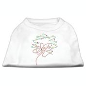 Mirage Pet Products Christmas Wreath Rhinestone Shirt White Large - 14