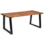 vidaXL Dining Table Solid Acacia Wood 70.9"x35.4"