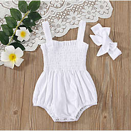 Romantic Roses Bodysuit Beige Cream White Bow Skirt Girl Baby Dress NB-12Month 