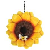 Santa's Workshop Outdoor Decorative 7.5" Resin Sunflower Bird House