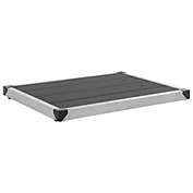 Home Life Boutique Outdoor Shower Tray WPC Stainless Steel 31.5"x24.4" Gray