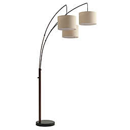 Trilage LED Floor Lamp w/ Marble Base - Bronze