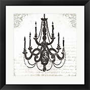 Great Art Now Black Chandelier I by PI Galerie 20-Inch x 20-Inch Framed Wall Art