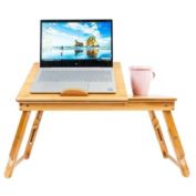 Infinity Merch Laptop Desk Table Folding Breakfast Bed Serving Tray w/ Drawer