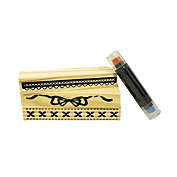 Wrapables Decorative Borders Rubber Stamp Set, 3pcs set + 1 ink pen