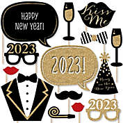Big Dot of Happiness New Years Eve Party - Gold - 2023 New Year&#39;s Photo Booth Props Kit - 20 Count