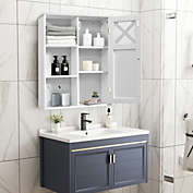 Slickblue 2-Tier Multipurpose Wall-Mounted Cabinet Bathroom Storage