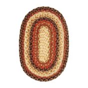 Home Spice Decor 13" x 19" Placemat Oval Russett Jute Braided Accessories, Set of 4