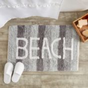 Juvale Non-Slip Bath Mat, Beach Bathroom Rug for Showers (Multi-Colored, 32 x 20 Inches)