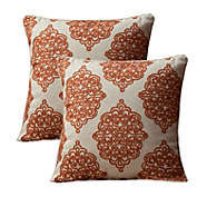 Karat Home Charlotte Throw Pillow Cover in Spice (Set of 2)