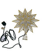 Kurt Adler 12-Point Capiz Gold Star Christmas Treetop, 9"