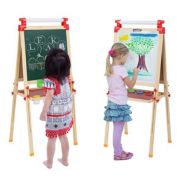 Infinity Merch HB-D126T 132 Top Shaft with Tray Model Children Easel in Brown