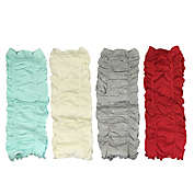 Wrapables Ruffle Leg Warmers for Toddler (Set of 4) / Light Blue, White, Gray, Red