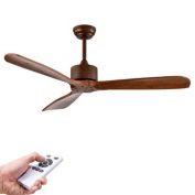 Slickblue 52 Inch Modern Ceiling Fan Indoor Outdoor Brushed Nickel Finish with Remote