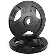 Synergee Cast Iron Weight Plates with 2" Opening for Bodybuilding, Olympic & Power lifting workouts. Metal Weight Plates Sold in Singles, Pairs & Sets. Available from 2.5 to 45 Pounds.