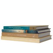 Booth & Williams Sand Dune Decorative Book Stack, Set of 4, Real shelf-ready books for home or office decor, weddings or staging