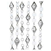Silver and White Beaded Garland 6 Feet D3996