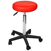 Stock Preferred Red Faux Leather Office Stool