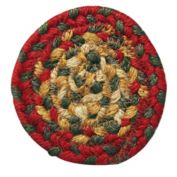 Home Spice Decor 4" Coaster Round Cider Barn Jute Braided Accessories, Set of 8
